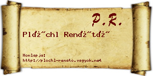 Plöchl Renátó névjegykártya