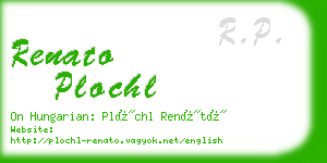 renato plochl business card